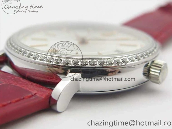 MIROTIME 0317 Portofino Automatic 37 SS M+F 1:1 Best Edition Silver Dial RG Markers on Red Crocodile Strap A Reliable 7154